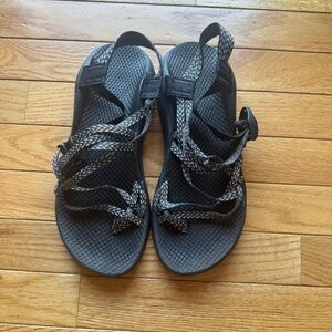 Chaco Z/1 Classic Sandals Women’s 9 Black & Gray Webbing Strap EUC